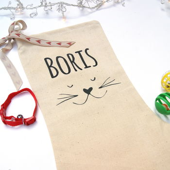 Cat Personalised Christmas Stocking, 5 of 5