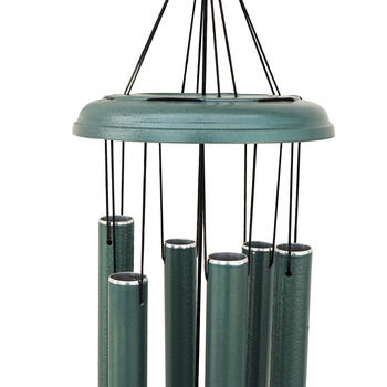 Personalised 30 Inch Aluminium Wind Chime Teal Finish, 5 of 11
