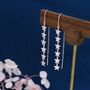 Star Cascade Threader Earrings In Sterling Silver, thumbnail 6 of 12
