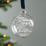 Christmas Engagement Glass Bauble, thumbnail 1 of 2