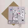 Larry The Llama 'Hello' Greeting Card, thumbnail 2 of 2