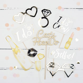 Hen Party Gold Foil Photo Booth Props, 5 of 7