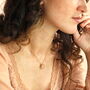 Personalised Family Hammered Halo And Birthstone Pendant Necklace In Gold Plating, thumbnail 5 of 8