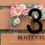 Personalised Acrylic Pink Peony House Door Number Sign, thumbnail 2 of 6