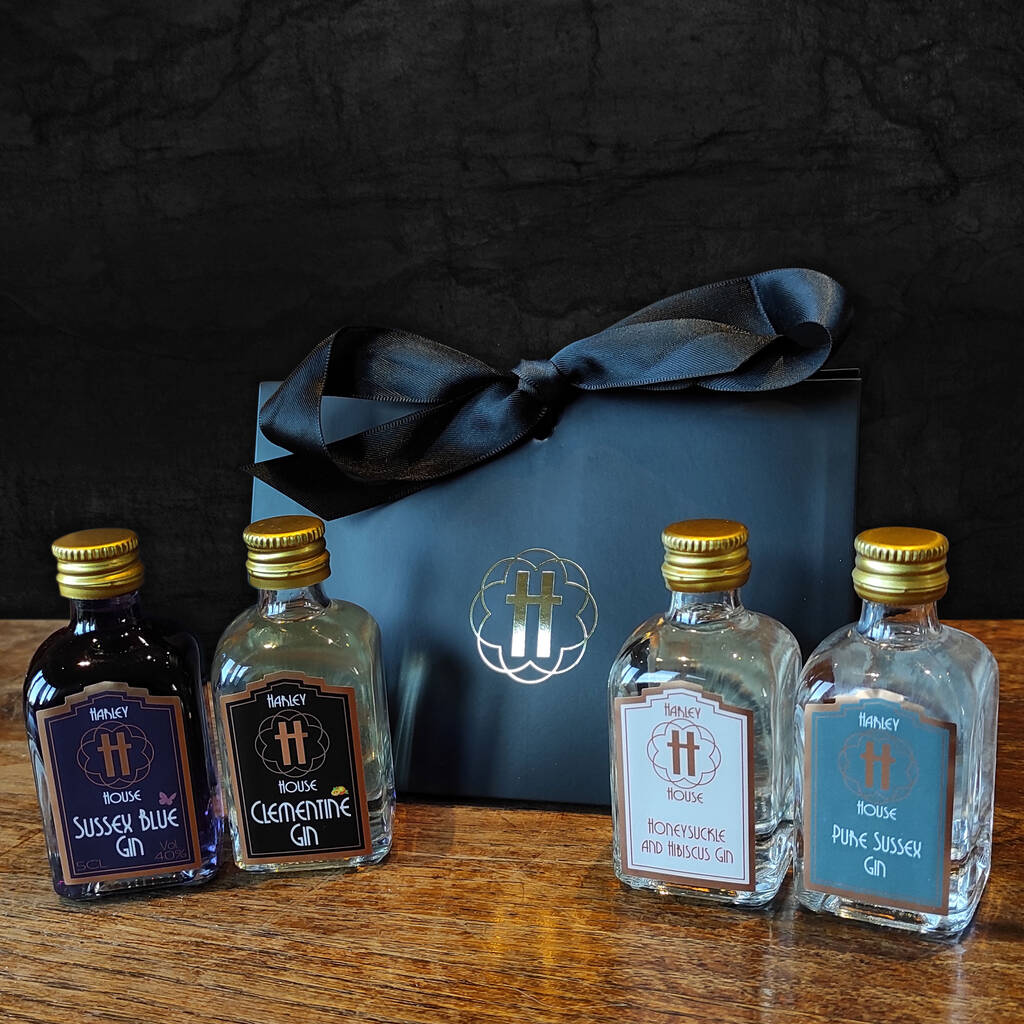 Sussex Gin Gift Purse Of Four Miniatures