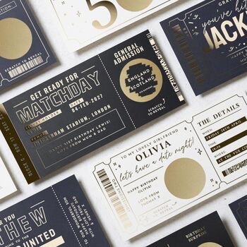 Personalised Football Rugby Scratch Ticket Voucher, 9 of 9