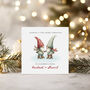 Special Couple Personalised Christmas Card, Skating Gonk Design, thumbnail 1 of 2