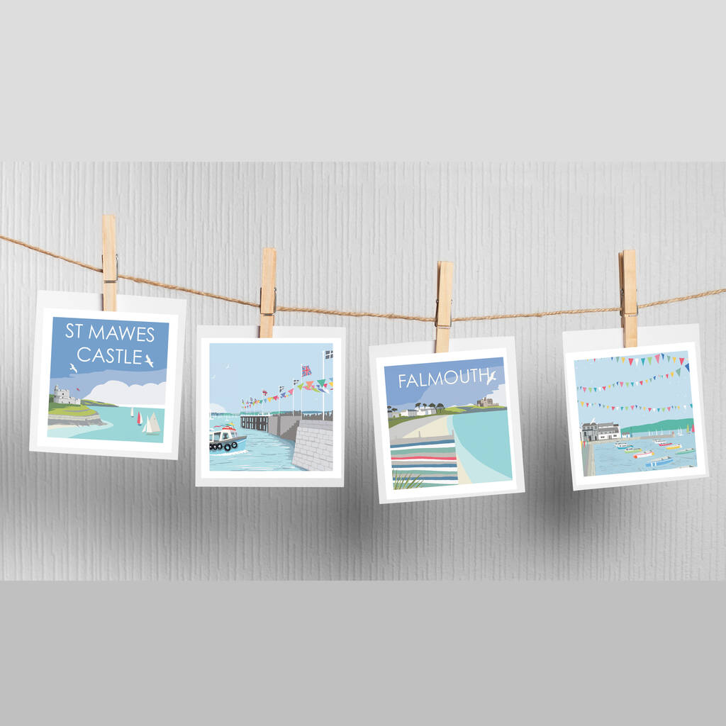 Set Of Four Falmouth Cards By Betty Boyns