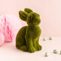 Large Green Flock Bunny Decoration, thumbnail 4 of 5