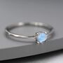Simple Moonstone Ring In Sterling Silver, thumbnail 1 of 9