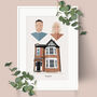 House And Family Portrait Print, thumbnail 2 of 2