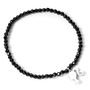 Barbie Sterling Silver Charm On A Black Onyx Bracelet, thumbnail 1 of 2
