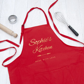 Personalised Made With Love Cotton Apron, 2 of 11