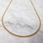 18k Gold Vermeil Plated Curb Chain Necklace, thumbnail 3 of 4