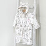 Personalised Bunny Print Dressing Gown With Ears, thumbnail 2 of 9