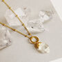 Herkimer Diamond On Gold Vermeil Satellite Chain, thumbnail 3 of 4