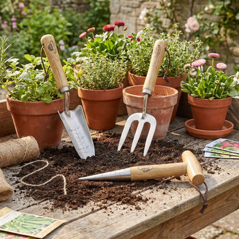 Personalised Gardeners Gift Engraved Trowel And Fork Set, 3 of 3