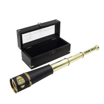 17 Inch Aurum Black Telescope With Wooden Case, 2 of 9
