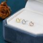 Sterling Silver Extra Tiny Open Heart Stud Earrings, thumbnail 1 of 12
