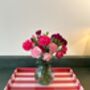 Pink And Red Striped Decorative Tray With Handles, thumbnail 4 of 5