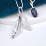 Personalised Silver Two Feather Necklace, thumbnail 5 of 10