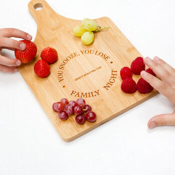 Personalised Bamboo Paddle Cheese Board, 6 of 6