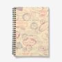 A5 Spiral Notebook Featuring A Travel Stamp Print, thumbnail 1 of 2