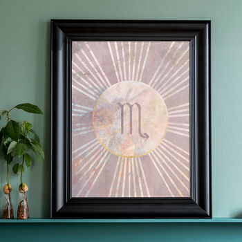 Custom Star Sign Birthday Zodiac Art Print, 3 of 9