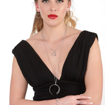 925 Sterling Silver Luna Pendant, 4 of 6