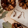 Copper Pine Cone Earrings, thumbnail 4 of 4