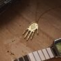 18 K Gold Hand Pendant Necklace Protection Jewelry, thumbnail 4 of 5