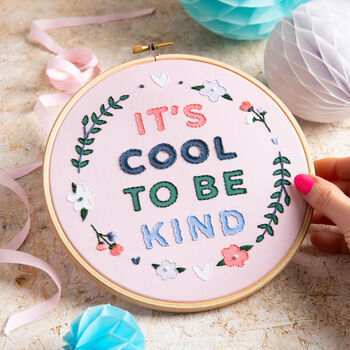 It's Cool To Be Kind Embroidery Kit, 4 of 6