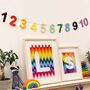 Personalised Rainbow Waves Initial Children's Print, thumbnail 4 of 4
