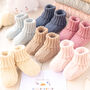 Luxury Cotton Personalised Baby Booties With Name, thumbnail 3 of 12