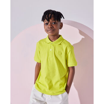 Neon Yellow Boys Cotton Polo T Shirt, 3 of 3