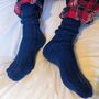 Pure Cashmere Men’s Rib Bed Socks, thumbnail 1 of 7