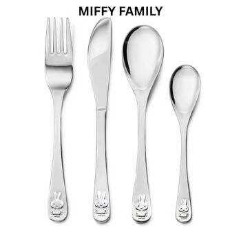 Miffy Four Piece Childrens Cutlery Sets Stainless Steel, 2 of 12