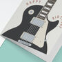 Electric Guitar Birthday Card | Les Paul Card, thumbnail 4 of 6