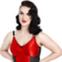 Retro Satin Non Wired Long Line Bra Bride Gift, thumbnail 11 of 12