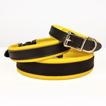 Handcrafted Padded Leather Dog Collar, 7 of 9