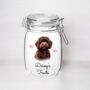 Personalised Chocolate Cockapoo Kilner Style Treat Jar, thumbnail 2 of 2