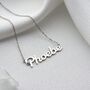 Personalised Birthstone 'Dot' Name Necklace, thumbnail 3 of 12