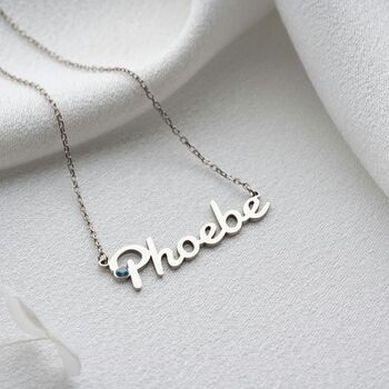 Personalised Birthstone 'Dot' Name Necklace, 3 of 12