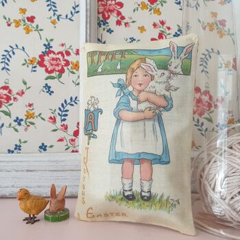 Vintage Easter Postcard Scented Gift Pillow, 5 of 6