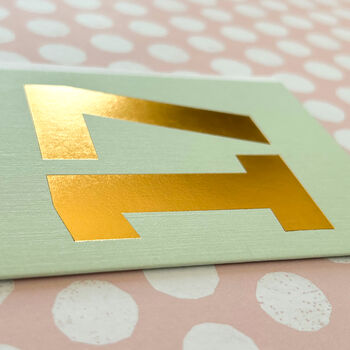 Mini Gold Foiled Number Seventeen Card, 4 of 5