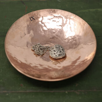 Personalised 7th Anniversary Large Copper Bowl, 6 of 10