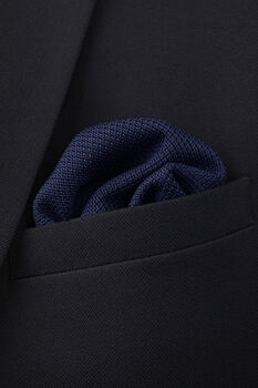 Handmade 100% Polyester Knitted Tie In Navy Blue, 6 of 8