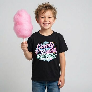 I Run On Candy Floss And Curiosity Youth T Shirt, 6 of 6