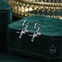 T Rex Dinosaur Dangle Hoop Earrings, thumbnail 1 of 10