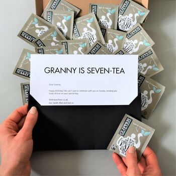 Novelty 70th Birthday Letterbox Friendly Tea Gift, 2 of 7